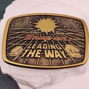Snap-on 1988 Limited Edition Solid Brass Belt Buckle SSX-1232 Vintage Trucks